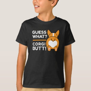T-shirt Cute Corgis - Drôle Devinez Quoi ? Corgi Butt !