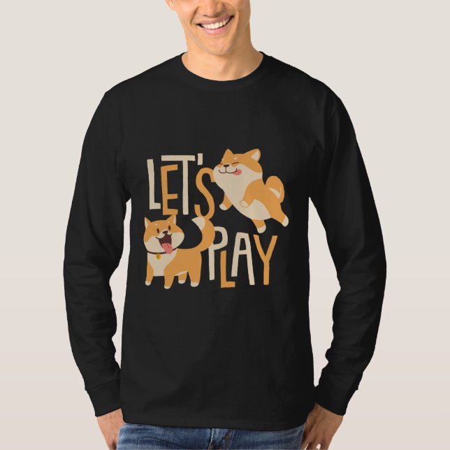 T-shirt Cute Corgis Lit Jouer (Devant)
