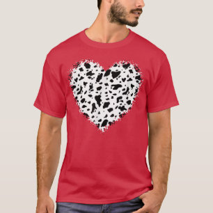 T-shirt Cute Cow Imprimer Coeur Fermier Cow Amateurs