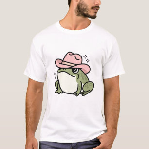 T-shirt Cute Cowboy Cartoon Frogs drôle