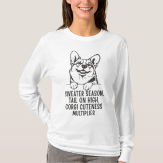 T-shirt Cute Cozy Corgi Lover Tee for Fall & Winter