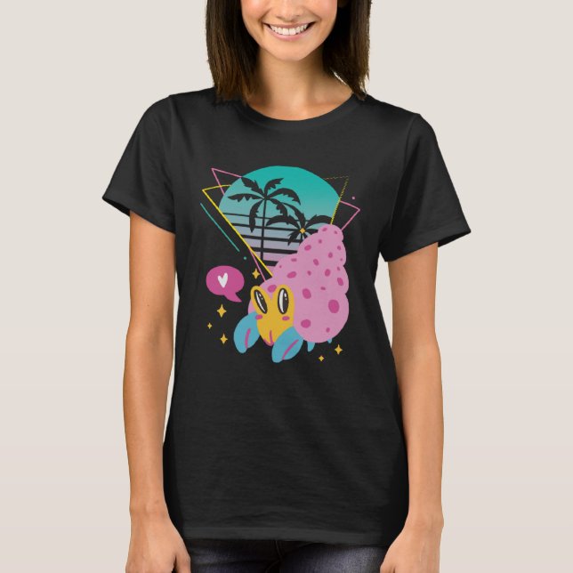 T-shirt Cute Crab with Palm trees Seafood Ocean (Devant)