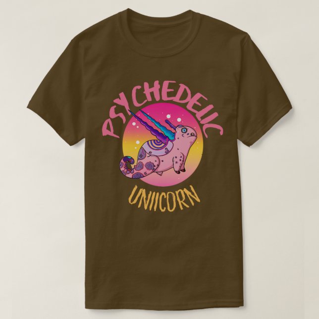 T-shirt Cute Crazy Psycedelic Unicorn Artwork 3 (Design devant)