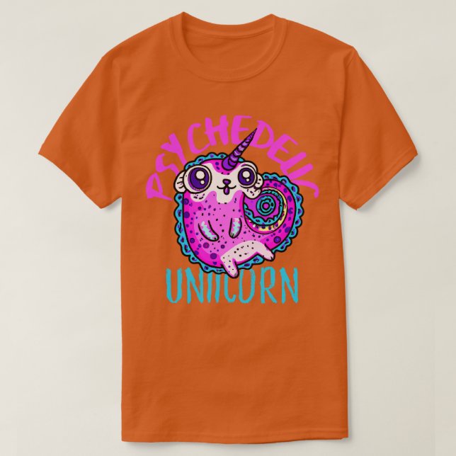 T-shirt Cute Crazy Psycedelic Unicorn oeuvre (Design devant)