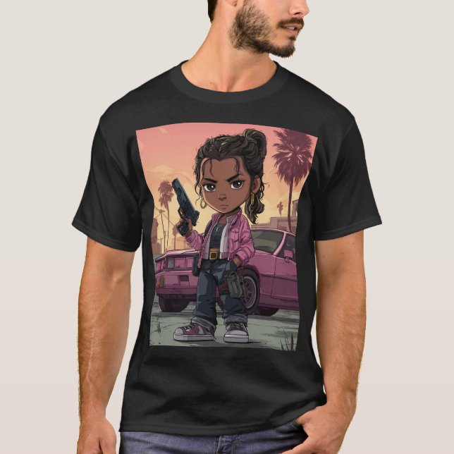 T-shirt Cute Crime‑City Trouble‑Maker (Devant)