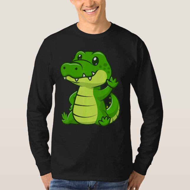 T-shirt Cute Crocodile Pet (Devant)