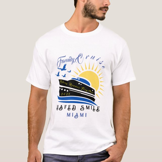 T-shirt Cute croisière personnalisée Bateau Famille Voyage (Devant)