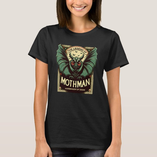 T-shirt Cute Cryptid Harbinger of Doom Mothman (Devant)