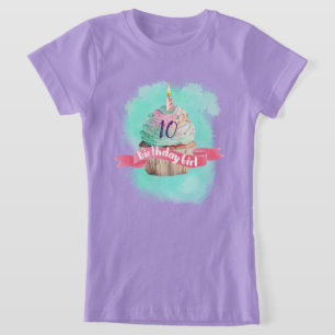 T-Shirt Cute Cupcake Anniversaire Fille Cupcake avec la fê