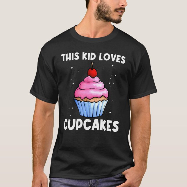 T-shirt Cute Cupcake Pour Enfants Garçons Baker Baking Cup (Devant)