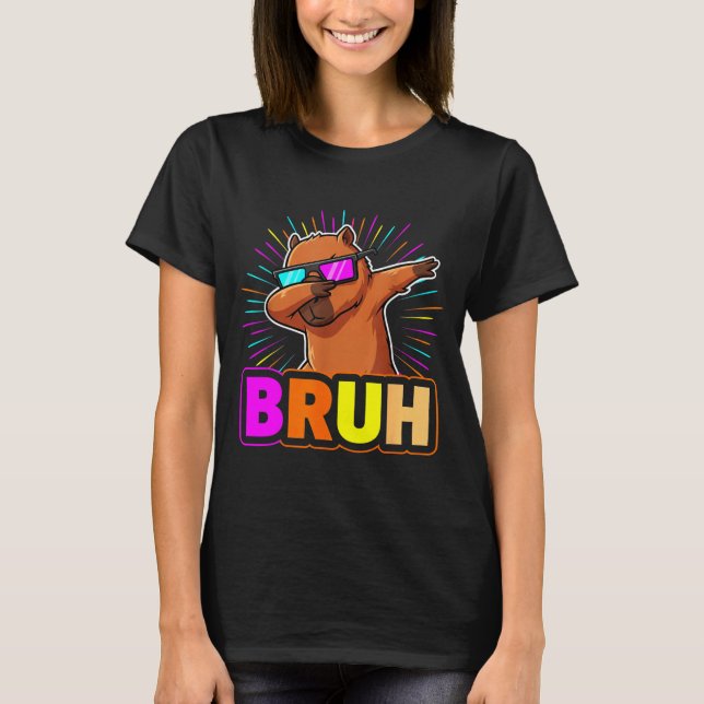 T-shirt Cute Dabbing Capybara Funny Animal Meme Capy Lover (Devant)