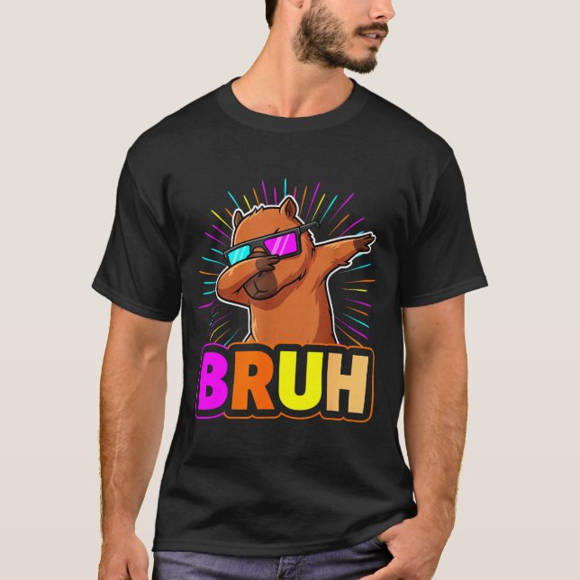 T-shirt Cute Dabbing Capybara Funny Animal Meme Capy Lover (Devant)