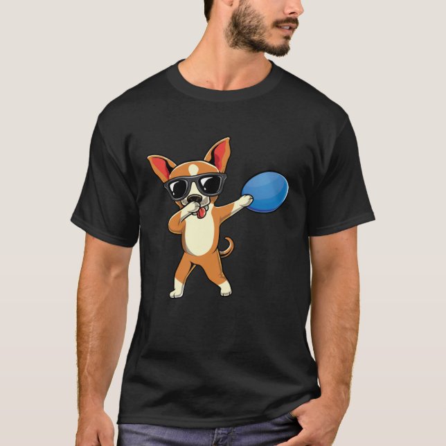 T-shirt Cute Dabbing Chihuahua Dog Dab Boys Frisbee Disc G (Devant)