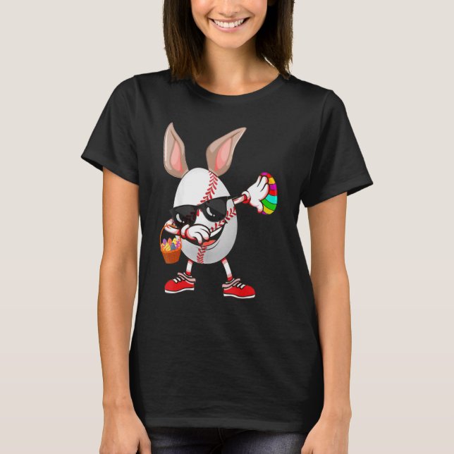 T-shirt Cute Dabbing Easter Bunny Egg Hunt Kids (Devant)