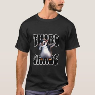 T-shirt Cute Dabbing Penguin Troisième année Retour à l'éc