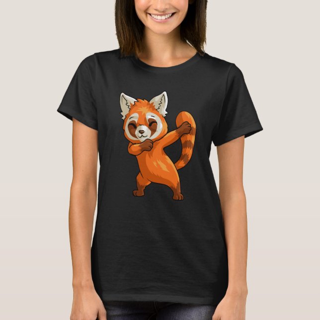 T-shirt Cute Dabbing Red Panda For Boys Girls Red Panda (Devant)