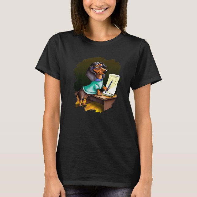 T-shirt Cute Dachshund Chiweenie Teacher Professor School  (Devant)
