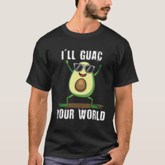 T-shirt Cute dancing avocado guac your world vegan