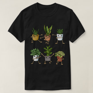 T-shirt Cute Dancing Houseplants Cartoon Design