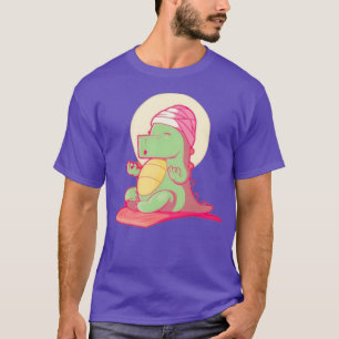 T-shirt Cute Dino YogaYoga mat Flexibilité Funny Yoga Medi