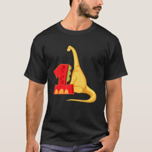 T-shirt Cute Dinosaur 1e anniversaire filles garçons Jeune