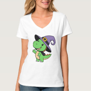 T-shirt Cute Dinosaur déguisé en sorcière pour Halloween