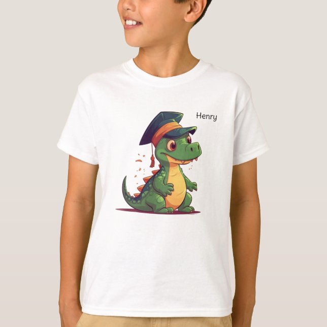 T-shirt Cute Dinosaur Kindergarten Graduate Personnalisé (Devant)