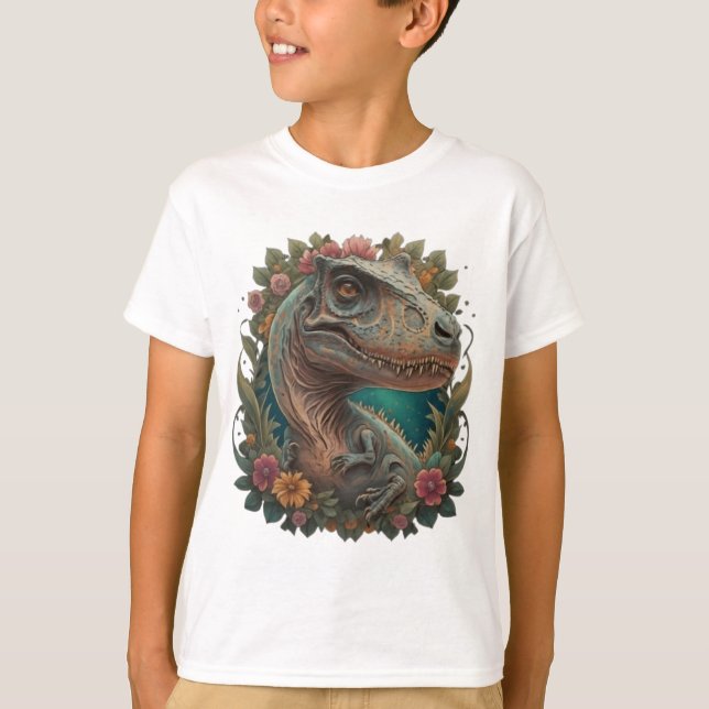 T-shirt Cute dinosaure trex (Devant)