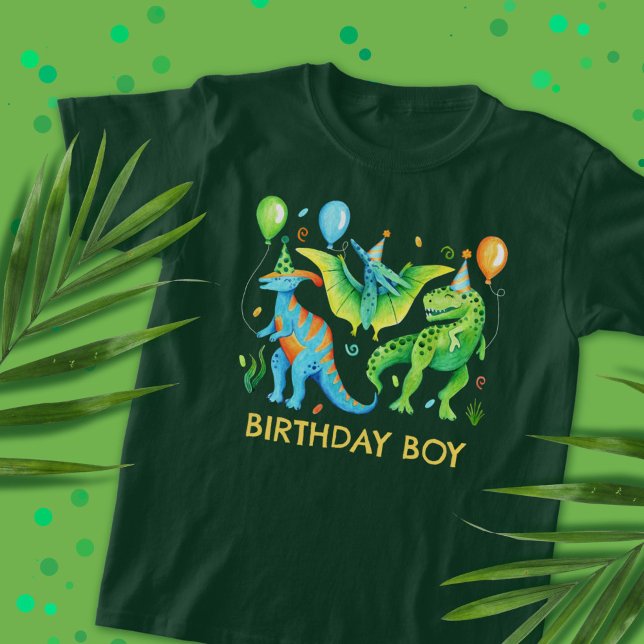 T-shirt Cute Dinosaures Anniversaire Garçon T rex (Happy Cute Dinosaur Birthday Boy T-Shirt)