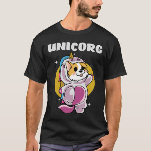 T-shirt Cute Dog Unicorg Pembroke Welsh Corgi Ower And Un