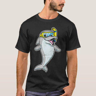 T-shirt Cute Dolphins Whales Dolphin Snorkel Whale Boys Gi