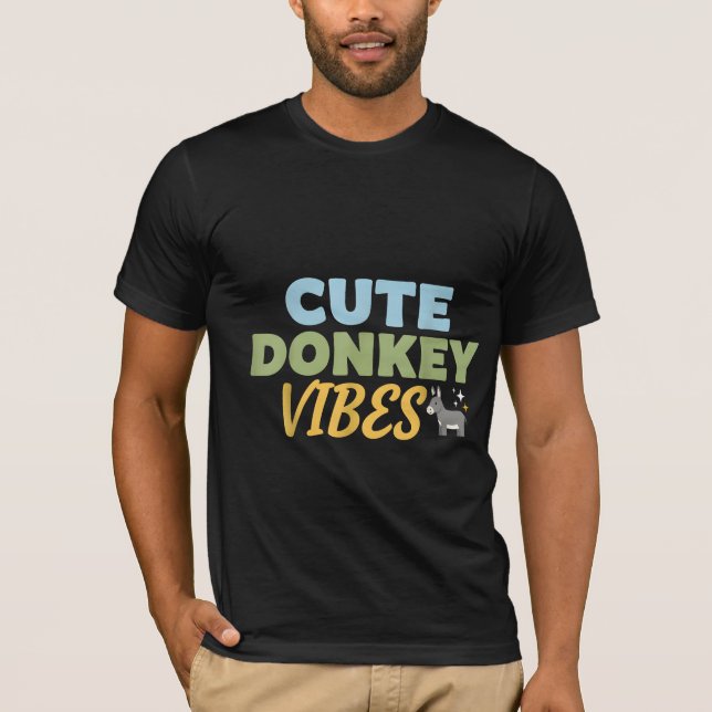 T-SHIRT CUTE DONKEY VIBES (Devant)