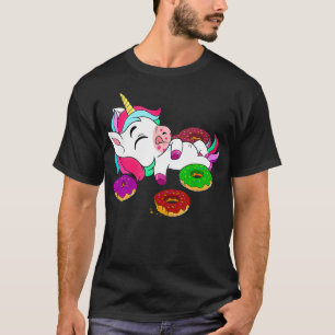 T-shirt Cute Donut Manger Unicorn Giant Baking Doughnut Ad