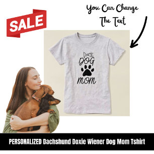 T-shirt Cute Doxie Chien Maman Paw