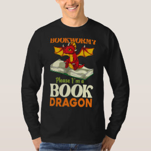 T-shirt Cute Dragon Bookworm Livre de lecture Dragon