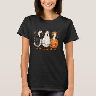 T-shirt Cute Duck Boo Funny Spooky Goose Halloween Fall Pu