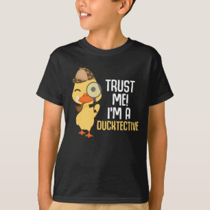 T-shirt Cute Duck Détective Animal Humour Duck Lover