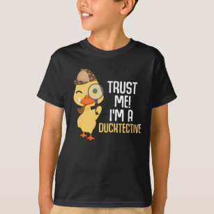T-shirt Cute Duck Détective Animal Humour Duck Lover