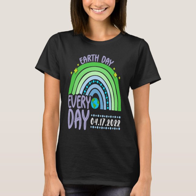 T-shirt Cute Earth Day Everyday Rainbow Earth Day 2022 (Devant)
