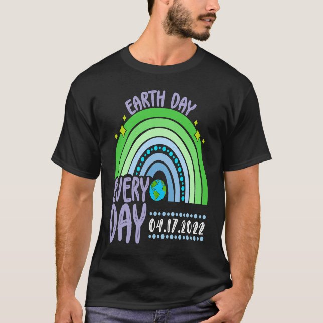 T-shirt Cute Earth Day Everyday Rainbow Earth Day 2022 (Devant)