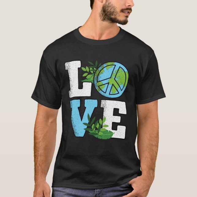 T-shirt Cute Earth Day Love Planet Nature (Devant)