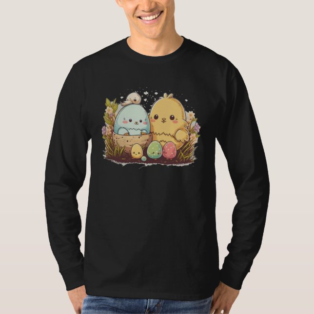 T-shirt Cute Easter Bunny Easter Egg Men Women Kids  13 (Devant)