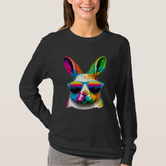 T-shirt Cute Easter Bunny Rabbit wearing Sunglasses