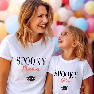 T-Shirt Cute Éffrayante fille famille Halloween Spider