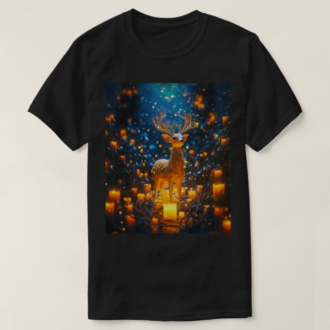 T-shirt Cute Elegant Renne Magique (Design devant)