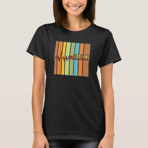 T-shirt Cute Elephant Heartbeat Jungle Animal