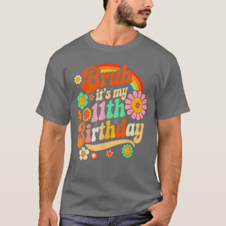 T-shirt Cute Eleven Years Old Birthday Boys Girls Party Ap