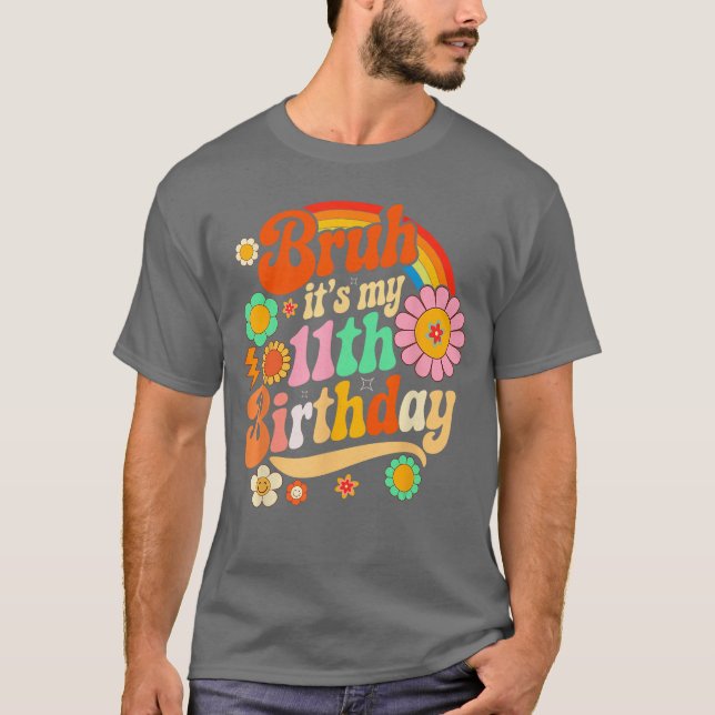 T-shirt Cute Eleven Years Old Birthday Boys Girls Party Ap (Devant)