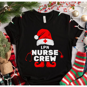 T-shirt Cute Elf LPN infirmière équipage de Noël