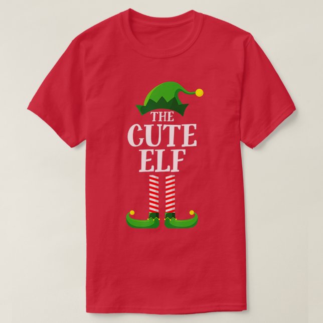 T-shirt Cute Elf Matching Famille Groupe Noël Fun (Design devant)